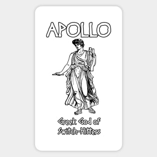 Apollo, Greek God of Switch-Hitters Sticker